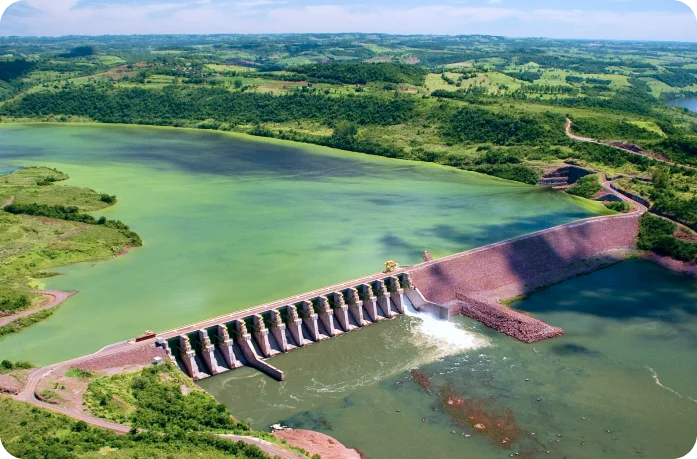 Imagem da Hidrelétrica de Foz do Chapecó