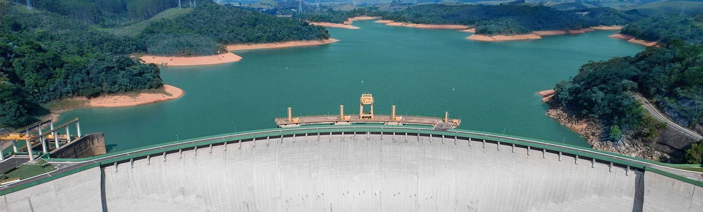 Visão aérea Usina Hidrelétrica de Funil