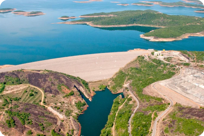 Imagem da Hidrelétrica de Serra Mesa